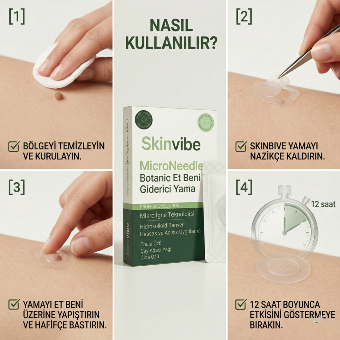 Skinvibe® - Vegan Siğil & Et Beni Bandı