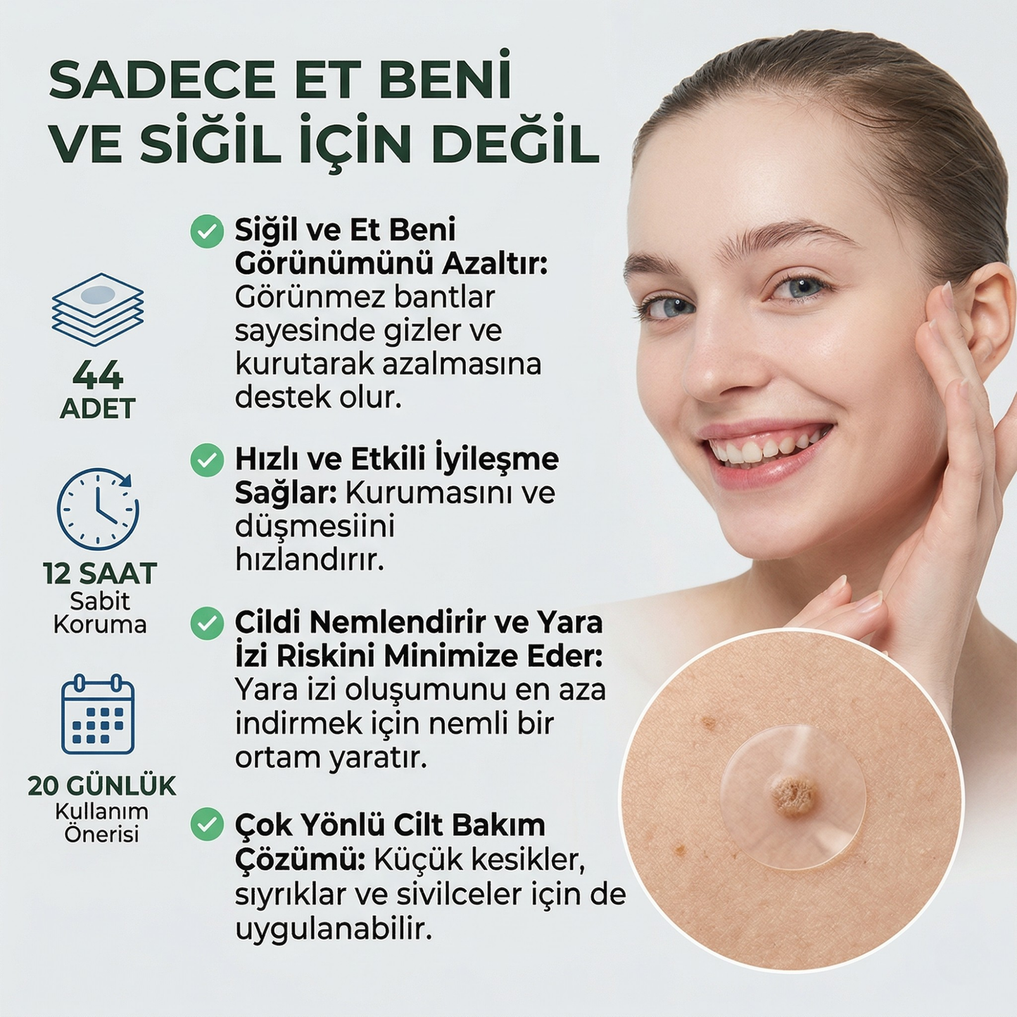 Skinvibe® - Vegan Siğil & Et Beni Bandı